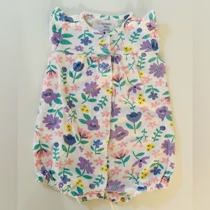 Carter’s floral Jersey Romper Size 18 months